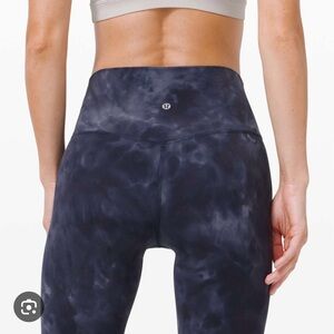 Lululemon Align High Rise Crop 21" Diamond Tie Dye Asphalt Grey True Navy